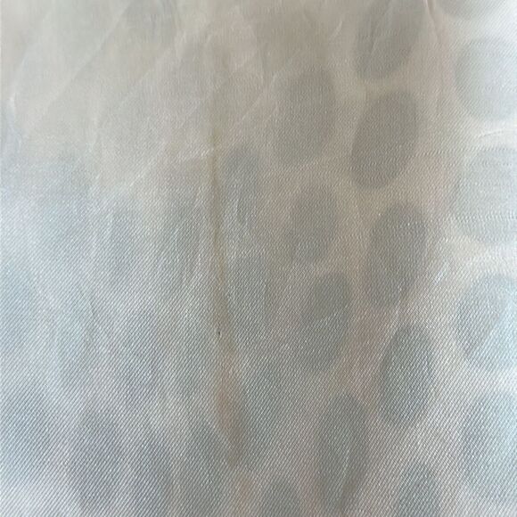 Vintage orange & black spotted mid century white polyester long scarf - Picture 9 of 9